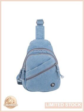 Denim Sling Bag Crossbody Purse Y2K Jean Shoulder Chest Pack